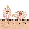 Rack Plating Brass Micro Pave Clear Cubic Zirconia Pendants KK-H474-23G-02-3