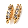 Brass Micro Pave Clear Cubic Zirconia 2-Hole Spacer Bars KK-K422-20G-1