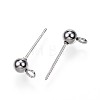 Non-Tarnish 304 Stainless Steel Ball Stud Earring Findings LS-STAS-G099-09P-2