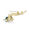 Magnolia Flower Alloy Enamel Lapel Pin Brooches JEWB-C059-02G-2