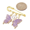 Butterfly & Flower Charm Alloy Enamel Brooches for Women JEWB-BR00144-01-3