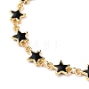 Alloy Enamel Star Link Chain Necklaces NJEW-JN03176-2