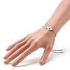Infinity Symbol Charm Adjustable Slider Bracelet for Men Women BJEW-JB06688-02-3