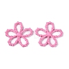 Spray Painted Alloy Flower Multi-Strand Links PALLOY-Q464-01G-1