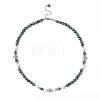 Gemstone & Natural Pearl & Glass Beaded Necklace with 304 Stainless Steel Clasp for Women NJEW-F302-05-2