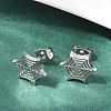 Non-Tarnish 304 Stainless Steel Spider Web Stud Earrings X-EJEW-G294-01P-4