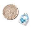 Glass Seed Beaded Handbag Pendants PALLOY-MZ01217-3