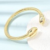 Ocean Brass Shell Shape Open Cuff Bangles for Women KK-CBAF3A5-09G-3