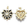 Brass Micro Pave Cubic Zirconia Pendants ZIRC-N039-055A-NF-2