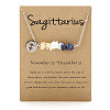 Natural Citrine & Sodalite & Howlite Chip & Alloy Constellation Pendant Necklaces WGB0CBC-06-1
