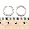 Tarnish Resistant 304 Stainless Steel Hoop Earrings LS-EJEW-P177-P-07-3