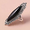 Horse Eye Alloy with Resin Finger Rings FS-WG13A66-01-3