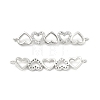 Brass Micro Pave Clear Cubic Zirconia Connector Charms KK-E068-VB050-1