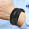 1Pc Cowhide Leather Cord Multi-strand Bracelets BJEW-CL0001-48B-5