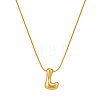304 Stainless Steel Alphabet Pendant Necklaces for Men and Women GP1122-12-1