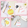 15Pcs Theaceae Wood Baseball Bat & Acrylic Baseball & Alloy Enamel Pendant Keychains KEYC-SW00030-7