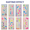 8 Sheets 8 Style Creative Fluorescent Arm Removable Temporary Tattoos Paper Stickers STIC-TA0002-02-9