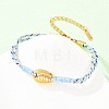 304 Stainless Steel Link Bracelets BJEW-K303-02D-1