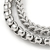 Non-Tarnish 201 Stainless Steel Multi-Strand Chains Bracelets BJEW-F473-02P-02-2