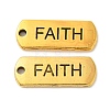 Tibetan Style Alloy Rectangle with Word Faith Pendants TIBEP-Q043-058AG-RS-1