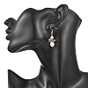 Natural Agate & Shell Pearl Dangle Earrings EJEW-JE07364-2