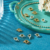 12Pcs 2 Colors Brass Pave Cubic Zirconia Heart Links Connector Charms KK-TA0003-48F-5