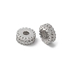 Brass Micro Pave Cubic Zirconia Daisy Spacer Beads KK-U052-32P-NF-1