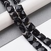 Dyed & Heated Natural Black Agate Beads Strands G-K359-B13-01-2