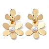 304 Stainless Steel Flower Stud Earrings for Women STAS-Z112-22G-4