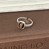 Brass with Tiger Eye Cuff Open Rings FS-WG4ACC0-04-1