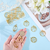20Pcs 4 Styles Alloy Open Back Bezel Big Pendants FIND-SP0005-99-3