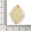Brass Pave Shell Pendants KK-I708-01A-G-3