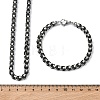 201 Stainless Steel Box Chain Necklaces & Chain Bracelets SJEW-G087-04P-5