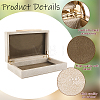 1Pc Wood Covered with PU Leather Jewelry Storage Boxes with Golden Tone Iron Findings CON-CN0001-24-6