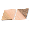 Opaque Resin & Walnut Wood Pendants RESI-S389-012A-C02-2