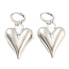 Rack Plating Brass Heart Dangle Leverback Earrings EJEW-A028-22P-1