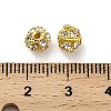 6mm Brass Rhinestone Beads X1-KK-S519-01A-02G-3