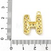 Brass Micro Pave Clear Cubic Zirconia Pendants KK-I476-02G-H-3
