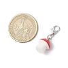 Plastic Mushroom Pendant Decoration HJEW-JM03197-3