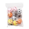 10Pcs 5 Colors Sport Theme Opaque Acrylic Resin Beads MACR-FS0002-05-6