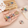 Fashewelry 6Pcs 3 Styles 7 Chakra Natural Mixed Gemstone Chip Bigs Pendants FIND-FW0001-36-18