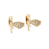 Brass Micro Pave Cubic Zirconia Pendant Bails KK-Z131-03G-1