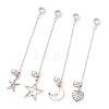 4Pcs 4 Styles 304 Stainless Steel European Safety Chains PALLOY-JF04772-1