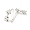 Rack Plated Arrow Brass Stud Earrings for Women EJEW-Z048-16P-2