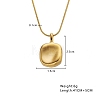 Golden Tone Titanium Steel Crystal Rhinestone Round Snake Chain Pendant Necklaces PW-WG040E8-05-1