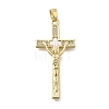 Brass Micro Pave Cubic Zirconia Pendants KK-P336-33G-1