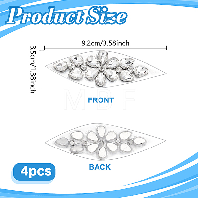 Rhinestone Clothing Patches PATC-WH0028-027P-1