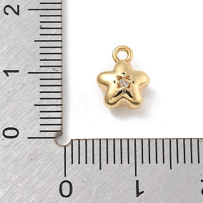 Brass Micro Pave Cubic Zirconia Pendants KK-D283-19G-1