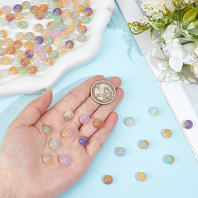 108Pcs 9 Colors Opaque Resin Beads FIND-PA0001-75-1