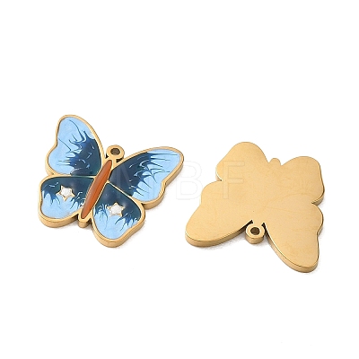 304 Stainless Steel Enamel Pendants SA-CBA49D2-07G-01-1